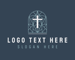 Funeral - Catholic Church Altar logo design