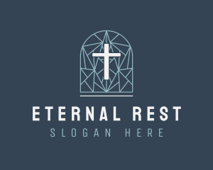 Cemetery - Catholic Church Altar logo design