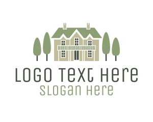 Wedding - Mansion Estate & Trees logo design