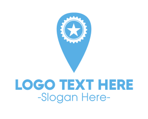 Locator - Star Location Pin logo design