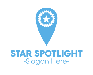 Star Location Pin logo design