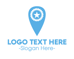 Place - Star Location Pin logo design