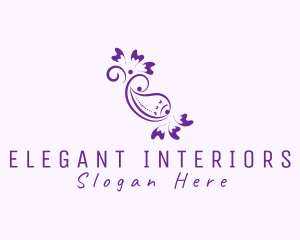 Paisley Floral Ornament logo design