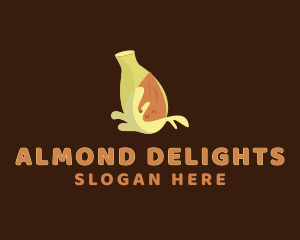 Almond - Almond Nut Milk logo design