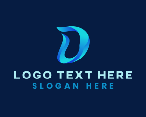Creative Ribbon Letter D Logo