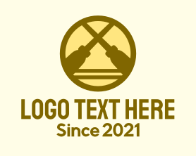 Toolbox - Crossed Screwdriver Badge logo design