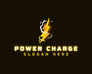 Electricity Thunder Charge logo design