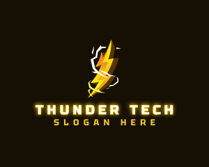 Thunder - Electricity Thunder Charge logo design