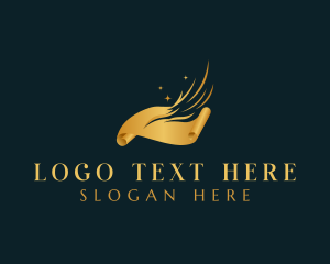Luxury Quill Feather Writer Logo