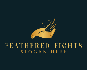 Luxury Quill Feather Writer logo design