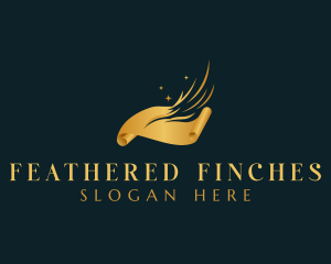 Luxury Quill Feather Writer logo design