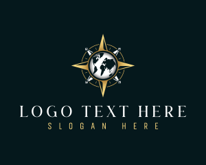 Globe - World Compass Destination logo design