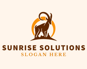 Wild Goat Sunrise logo design