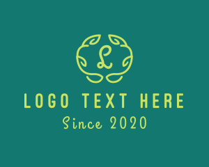 Yoga - Vine Organic Leaf Garden logo design