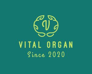 Vine Organic Leaf Garden logo design