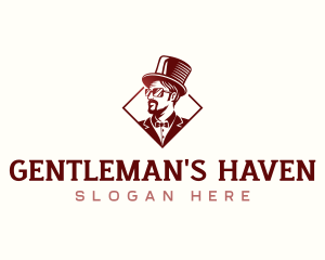 Hat Gentleman Grooming logo design