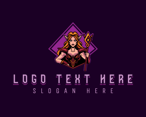 Character - Mythical Elf Woman Cosplay logo design