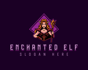 Mythical Elf Woman logo design