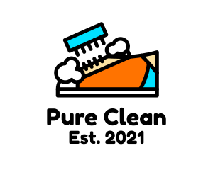 Shoe Brush Cleaning logo design