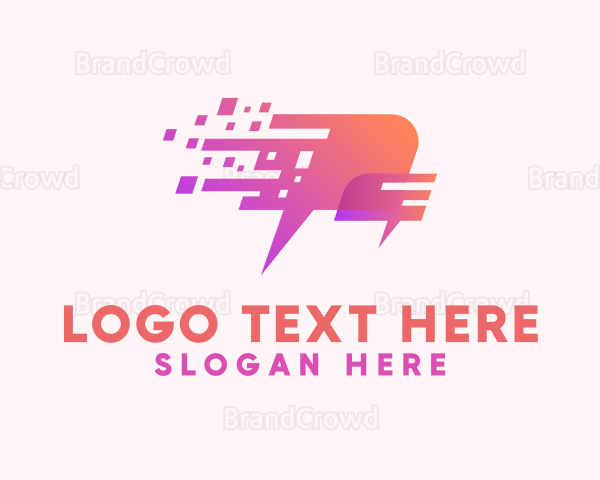Pixelated Speech Bubble Logo