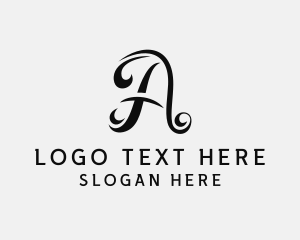 Letter A - Elegant Stylist Cursive logo design