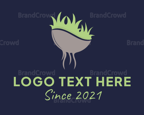 Grass Soil Gardening Logo