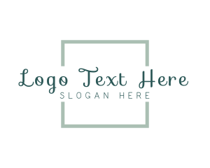 Vlog - Cursive Business Square logo design