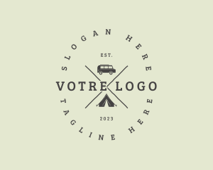 Retro Camping Van Logo