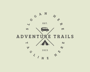 Retro Camping Van logo design