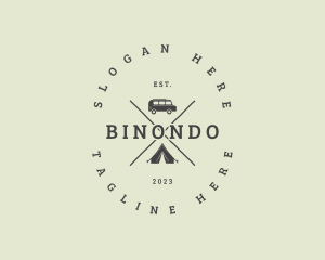 Retro Camping Van logo design