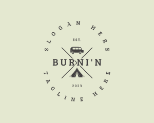 Retro Camping Van logo design