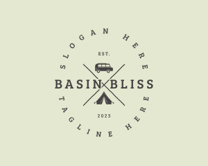 Retro Camping Van logo design