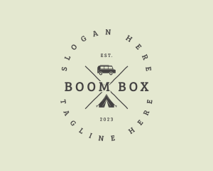 Retro Camping Van logo design