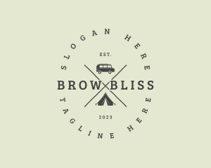 Retro Camping Van logo design