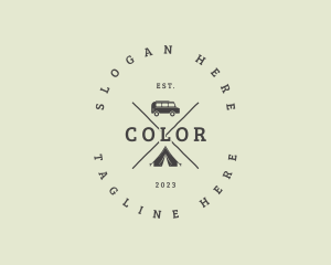 Retro Camping Van logo design