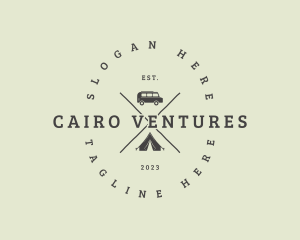 Retro Camping Van logo design