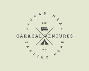 Retro Camping Van logo design