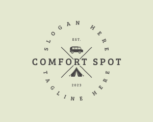 Retro Camping Van logo design