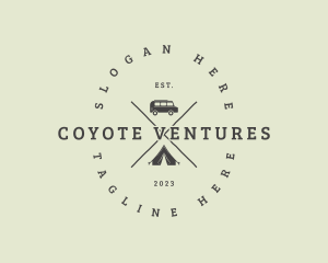 Retro Camping Van logo design