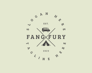 Retro Camping Van logo design