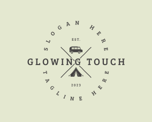 Retro Camping Van logo design