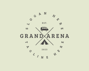 Retro Camping Van logo design