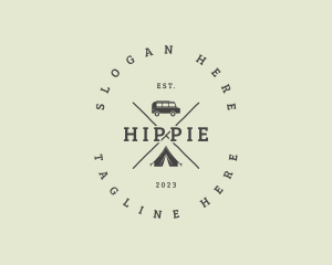 Retro Camping Van logo design