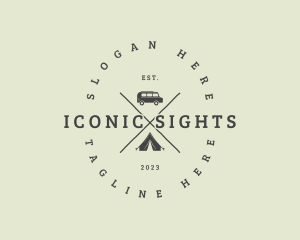 Retro Camping Van logo design