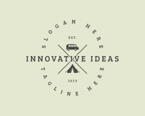 Retro Camping Van logo design