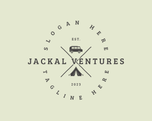 Retro Camping Van logo design