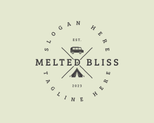 Retro Camping Van logo design