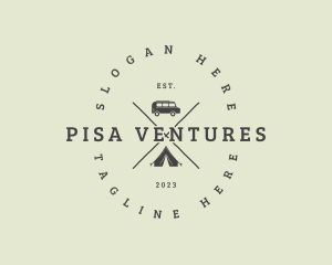 Retro Camping Van logo design