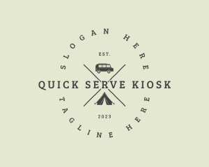 Retro Camping Van logo design