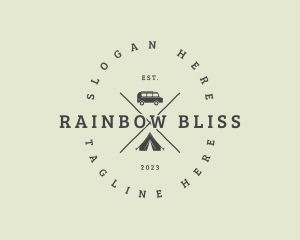 Retro Camping Van logo design